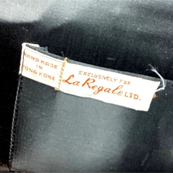 Vintage Bag 1950s Pinup Beaded Black La Regale Clutch With Coin Purse - Picture 5 of 10